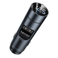 АЗП з FM-модулятором Baseus Energy Column Car Wireless MP3 Charger (PPS Quick Charger-English) Dark