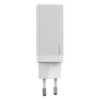 Мережевий зарядний пристрій Baseus GaN2 Q.Charger C+U 45W With Mini Cable Type-C toType-C 60W White