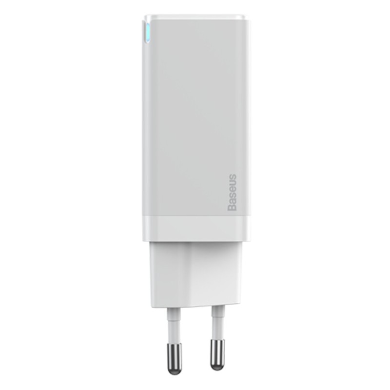 Мережевий зарядний пристрій Baseus GaN2 Q.Charger C+U 45W With Mini Cable Type-C toType-C 60W White