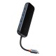 USB-Hub Baseus AcmeJoy 4-Port Type-C HUB Adapter (Type-C to USB3.0*3+Type-C PD Data *1) Dark Gray