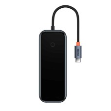 USB-Hub Baseus AcmeJoy 4-Port Type-C HUB Adapter (Type-C to USB3.0*3+Type-C PD Data *1) Dark Gray