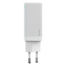 Мережевий зарядний пристрій Baseus GaN2 Q.Charger C+C 45W With Mini Cable Type-C toType-C 60W White