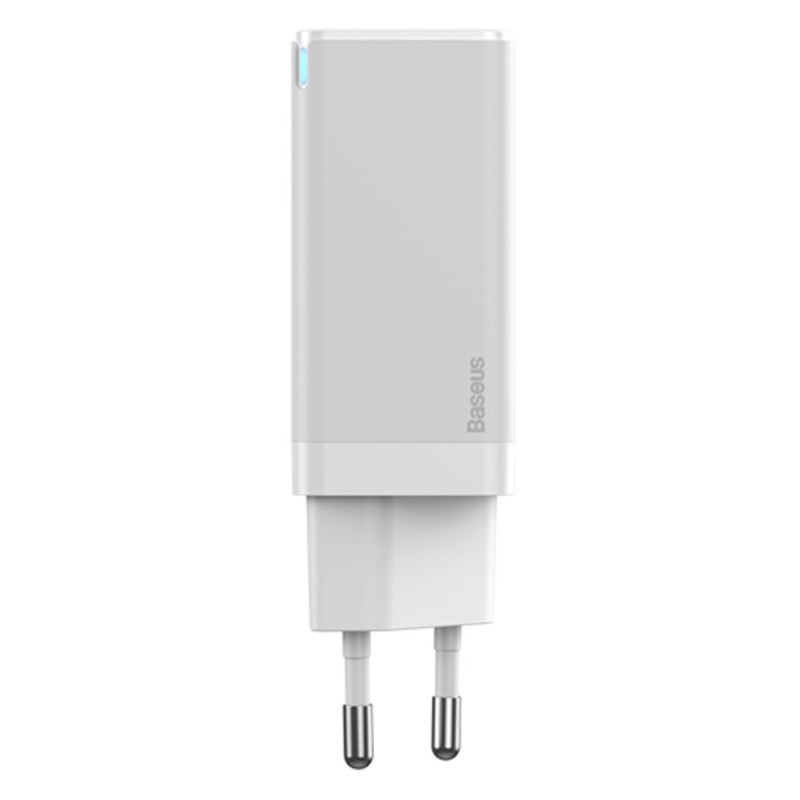 Мережевий зарядний пристрій Baseus GaN2 Q.Charger C+C 45W With Mini Cable Type-C toType-C 60W White