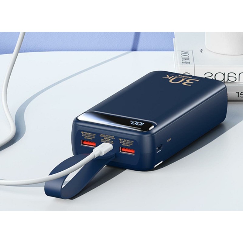 Зовнішній акумулятор REMAX Bole Series 20W+22.5W PD+QC Fast Charging Power Bank  30000mAh RPP-522 Blue