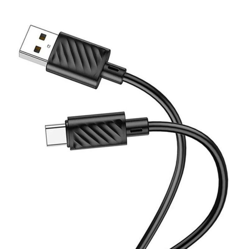 Кабель HOCO X88 Gratified charging data cable for Type-C(unpackaged) Black