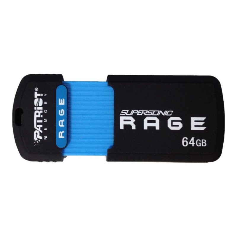 Flash Patriot USB 3.1 Supersonic Raget XT 64GB (R-180Mb/s, W-50Mb/s)  Black