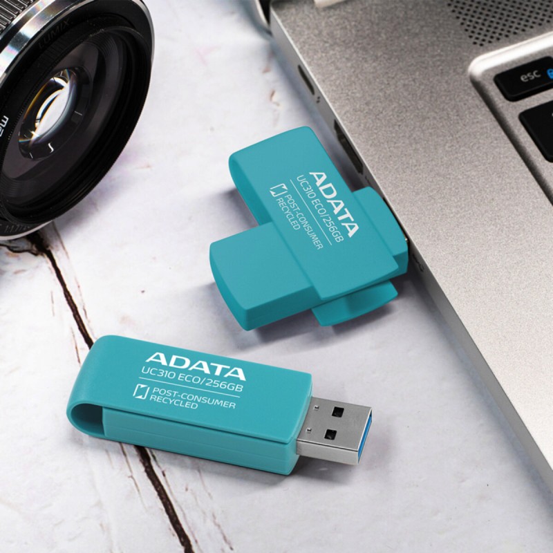 Flash A-DATA USB 3.2 UC310 Eco 256Gb Green