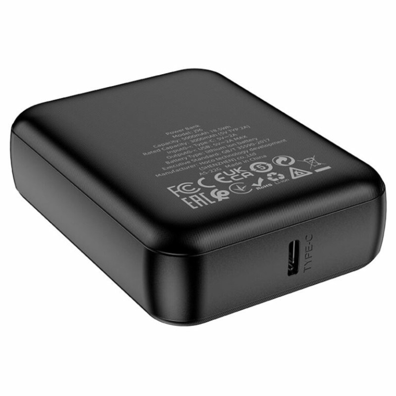 Зовнішній акумулятор HOCO J96 Strider power bank(5000mAh) Black