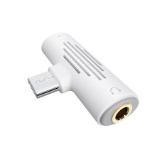 Адаптер BOROFONE BV8 2-in-1 audio converter for USB-C to USB-C & 3.5mm jack White