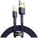Кабель Baseus cafule Cable USB For iP 2.4A 1m Gold+Blue