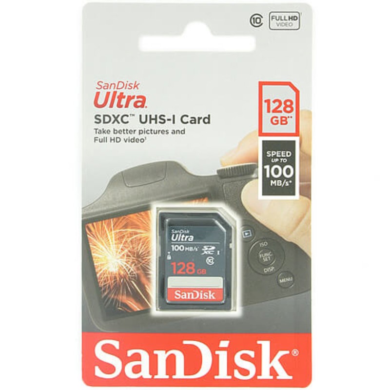 SDHC (UHS-1) SanDisk Ultra 128Gb class 10 (100Mb/s)