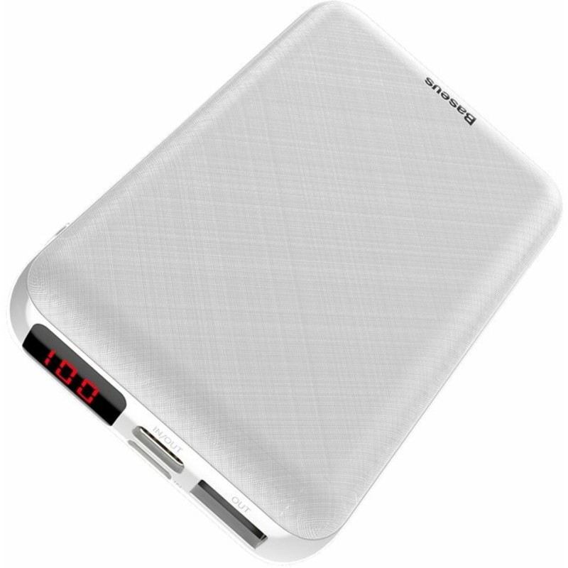Зовнішній акумулятор Baseus Mini S Digital Display 10000mAh  White
