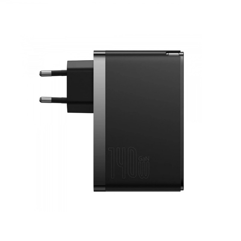 МЗП Baseus GaN5 Pro Fast Charger 2C+U 140W EU Black (With Superior Series Fast Charging Data Cable Type-C to Type-C 240W (48V/5A) 1m  Black)