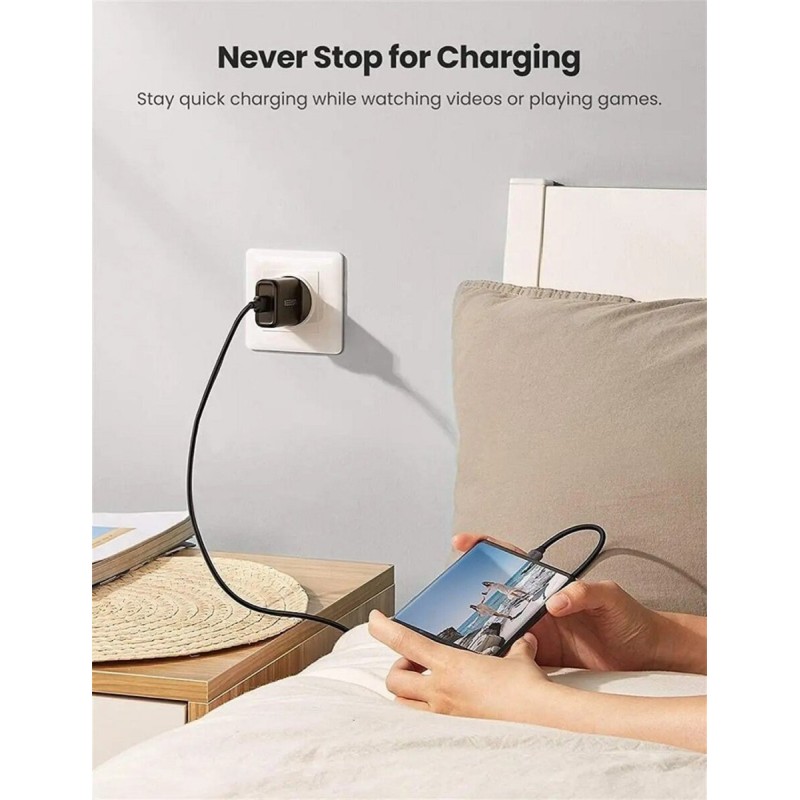 Зарядний пристрій UGREEN CD122 QC3.0 USB Fast Charger EU (Black) (UGR-70273)