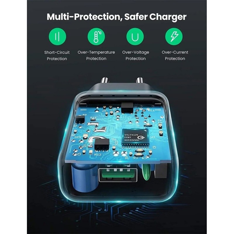 Зарядний пристрій UGREEN CD122 QC3.0 USB Fast Charger EU (Black) (UGR-70273)