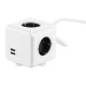Мережевий подовжувач Allocacoc PowerCube Extended з заземленням 4 розетки 2 USB 3 м, сірий