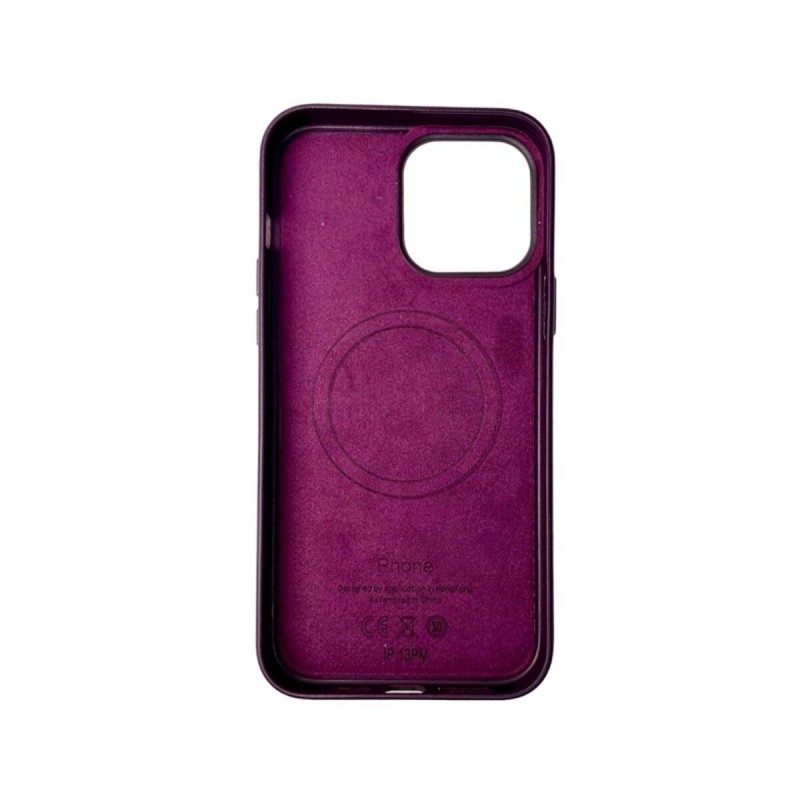 Чохол для смартфона Leather AAA Full Magsafe IC for iPhone 14 Pro Dark Cherry
