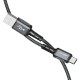 Кабель ACEFAST C1-04 USB to Type-C 3A, 1.2m, nylon aluminum connectors, Gray