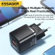 Мережевий зарядний пристрій Essager Camber 20W GaN travel Phone Charger A+C EU  black (ECTAC-HMB01-P)