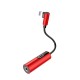 Кабель-перехiдник Baseus L42 IP Male to 3.5mm+IP Female Adapter Red+Black