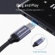 Адаптер Essager E01 Type c to 3.5mm Jack Headphone Adapter  grey (EZJE01-0G)