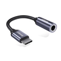 Адаптер Essager E01 Type c to 3.5mm Jack Headphone Adapter  grey (EZJE01-0G)