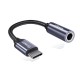 Адаптер Essager E01 Type c to 3.5mm Jack Headphone Adapter  grey (EZJE01-0G)