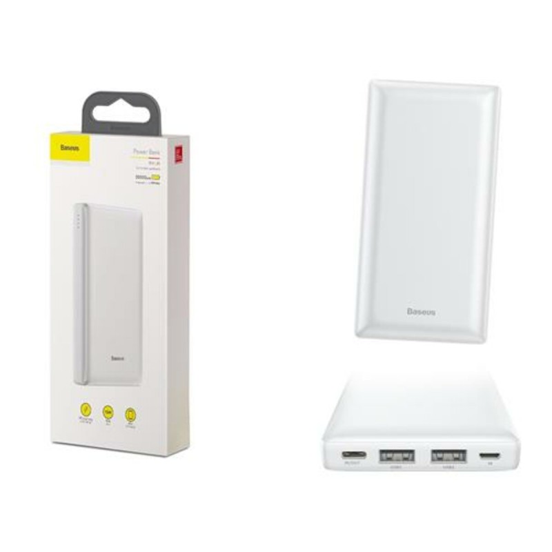 Зовнішній акумулятор Baseus Mini JA Fast charge power bank 3A 20000mAh White