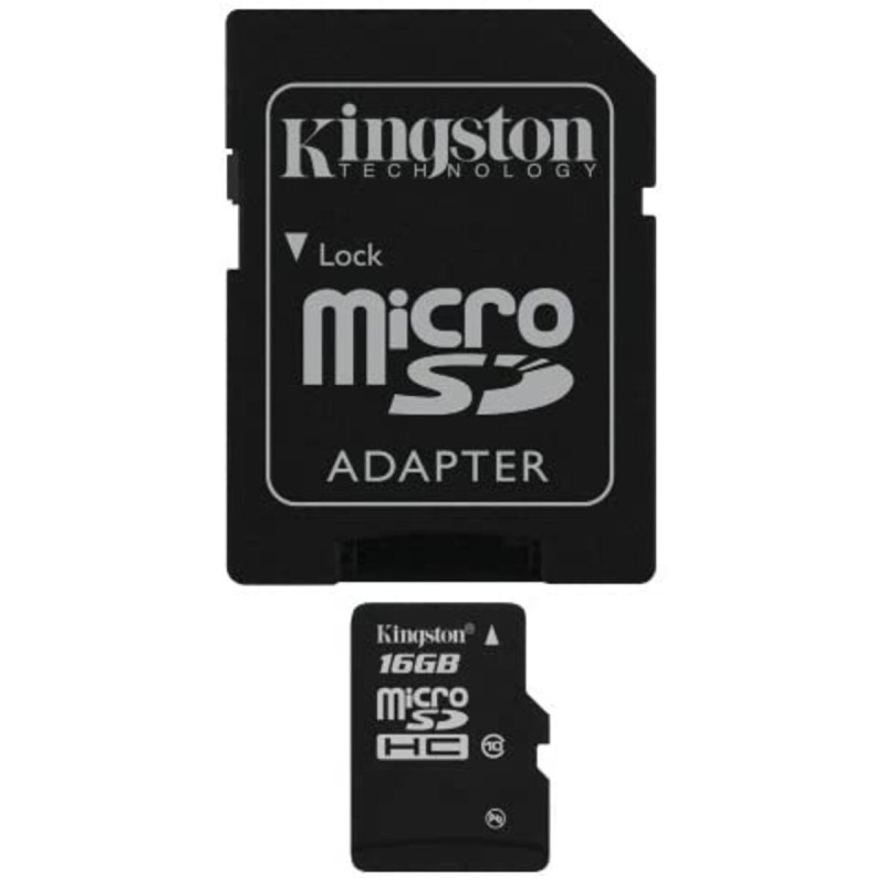 microSDHC (UHS-1) Kingston 16Gb class 10 (adapter SD)