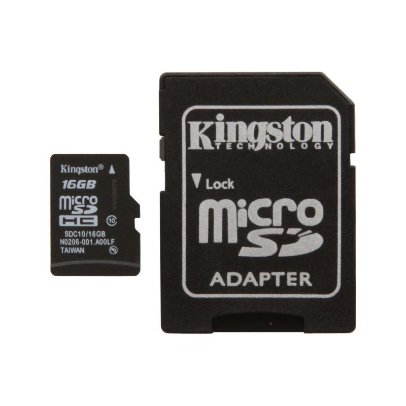 microSDHC (UHS-1) Kingston 16Gb class 10 (adapter SD)