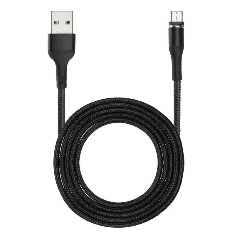 Кабель Usams US-SJ338 U29 Aluminum Alloy Micro Magnetic Cable 2m Black