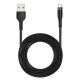 Кабель Usams US-SJ338 U29 Aluminum Alloy Micro Magnetic Cable 2m Black