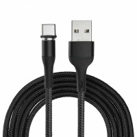 Кабель Usams US-SJ337 U29 Aluminum Alloy Type-C Magnetic Cable 2m Black