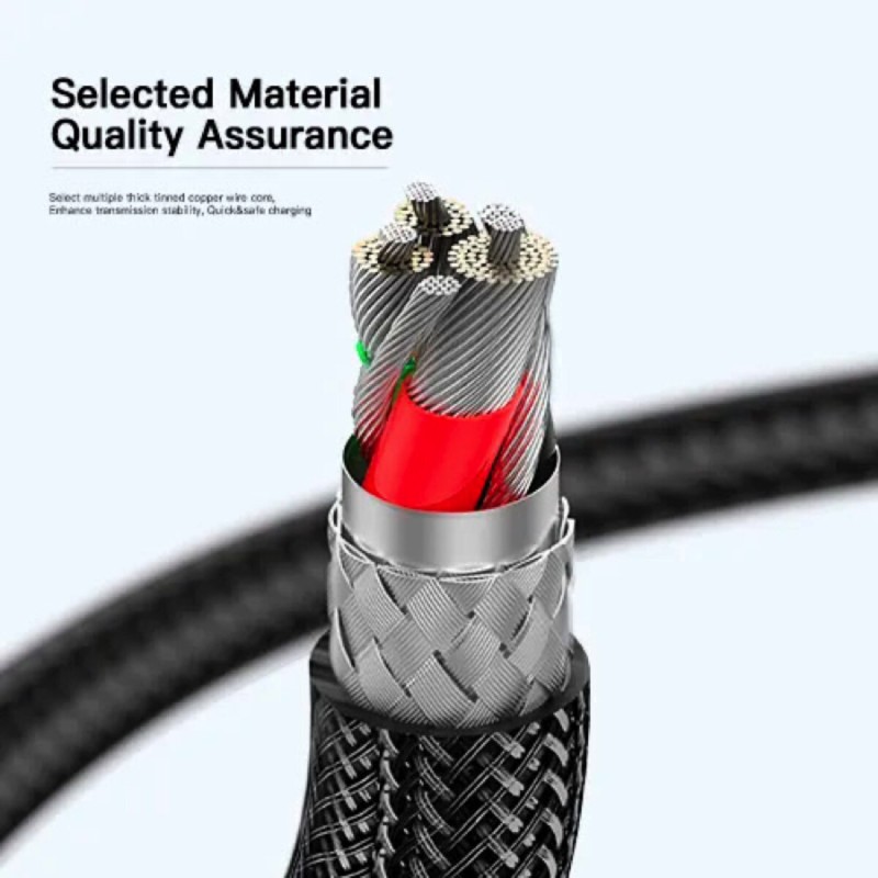Кабель Essager Interstellar Transparent Design USB Charging Cable Type C to Type C 100W 1m black (EXCTT1-XJ01-P)