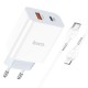 Мережевий зарядний пристрій HOCO C97A PD20W+QC3.0 charger set(Type-C to iP) White