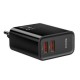 МЗП Baseus Speed Dual QC3.0 Quick charger U+U 30W EU Black