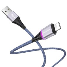 Кабель BOROFONE BU25 Glory Lightning 1.2m, up to 2.4A seven-color gradient light Blue
