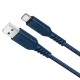 Кабель HOCO X59 USB to Type-C 3A, 1m, nylon, TPE connectors, Blue