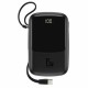Зовнішній акумулятор Baseus Q pow Digital Display 3A Power Bank 10000mAh (With Type-C Cable)Black