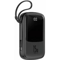 Зовнішній акумулятор Baseus Q pow Digital Display 3A Power Bank 10000mAh (With Type-C Cable)Black