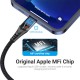 Кабель Vention USB 2.0 A to Lightning Cable 2M Gray Aluminum Alloy Type (LABHH)