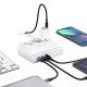 МЗП Usams US-CC160 P1 65W Super Si Fast Charging USB Extension Socket (EU) 3AC Outlets+2C+1U White