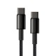Кабель Baseus Tungsten Gold Fast Charging Data Cable Type-C to Type-C 100W 2m Black