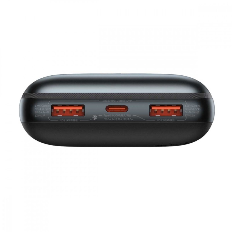 Зовнішній акумулятор Baseus Bipow Pro Digital Display Fast Charge Power Bank 20000mAh 22.5W Black