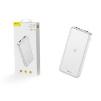 Зовнішній акумулятор Baseus M36 Wireless Charger Powerbank 10000mAh White