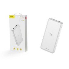 Зовнішній акумулятор Baseus M36 Wireless Charger Powerbank 10000mAh White