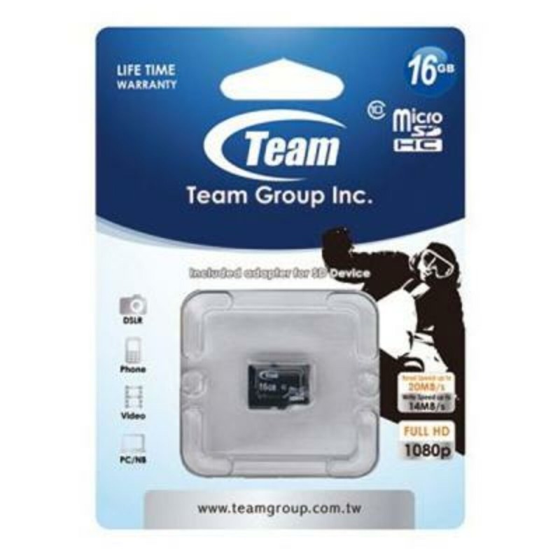 microSDHC Team 16Gb class 10