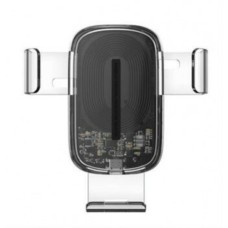 Тримач для мобiльного з БЗП Baseus Explore Wireless Charger Gravity Car Mount 15W Transparent