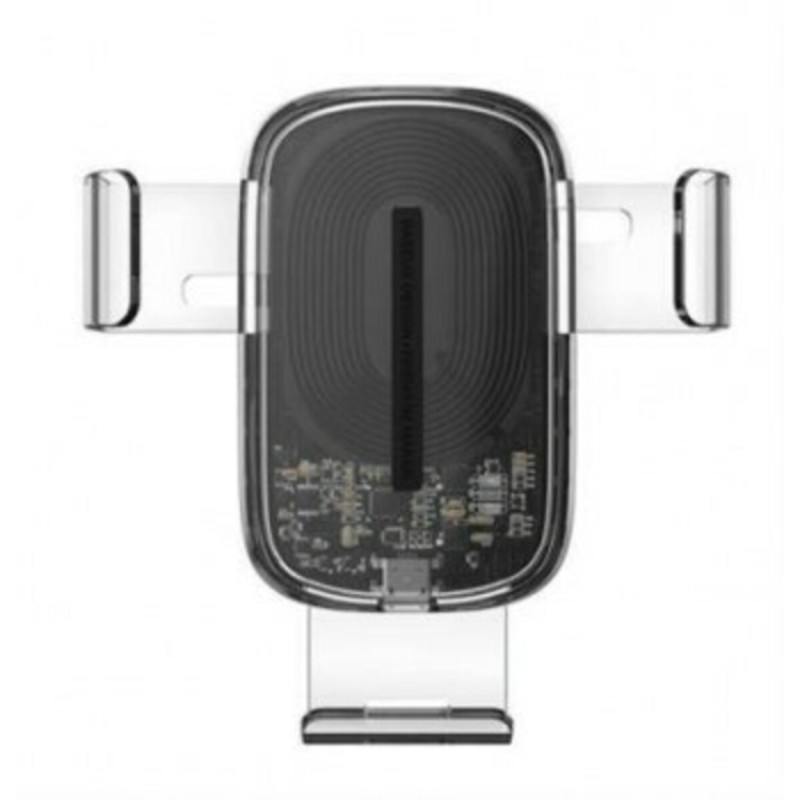 Тримач для мобiльного з БЗП Baseus Explore Wireless Charger Gravity Car Mount 15W Transparent