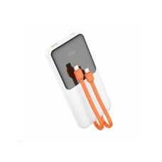 Зовнішній акумулятор HOCO J119A Sharp charger 22.5W+PD20 fully compatible power bank with digital display and cable(20000mAh) White